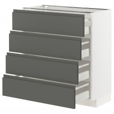 Доставка из Польши METOD / MAXIMERA sz stj 4fr/4szu, bialy/Voxtorp ciemnoszary, 80x37 cm ИКЕА-59310227, ЕВРОИКЕА Калининград