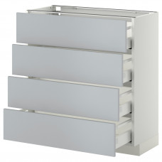 Доставка из Польши METOD / MAXIMERA 4fr/4sz stj, белый/веддинге серый, 80x37 cm ИКЕА-99026497, ЕВРОИКЕА Калининград