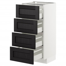 Доставка из Польши METOD / MAXIMERA sz stj 4fr/4szu, bialy/Lerhyttan bejcowane na czarno, 40x37 cm ИКЕА-99256799, ЕВРОИКЕА Калининград