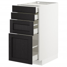 Доставка из Польши METOD / MAXIMERA sz stj 4fr/4szu, bialy/Lerhyttan bejcowane na czarno, 40x60 cm ИКЕА-49256805, ЕВРОИКЕА Калининград