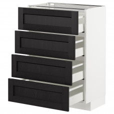 Доставка из Польши METOD / MAXIMERA sz stj 4fr/4szu, bialy/Lerhyttan bejcowane na czarno, 60x37 cm ИКЕА-39256801, ЕВРОИКЕА Калининград