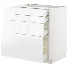 Доставка из Польши METOD / MAXIMERA sz stj 4fr/4szu, bialy/Voxtorp polysk/biel, 80x60 cm ИКЕА-09253917, ЕВРОИКЕА Калининград