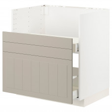 Доставка из Польши METOD / MAXIMERA BREDSJON/2fr/2szu шкаф-раковина, белый/Stensund бежевый, 80x60 cm ИКЕА-49408045, ЕВРОИКЕА Калининград