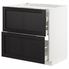 Доставка из Польши METOD / MAXIMERA sz stj pl/2fr/3szu, bialy/Lerhyttan bejcowane na czarno, 80x60 cm ИКЕА-49257193, ЕВРОИКЕА Калининград