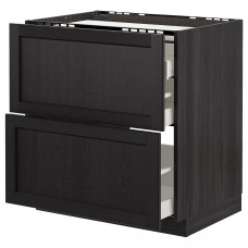 Доставка из Польши METOD / MAXIMERA sz stj pl/2fr/3szu, czarny/Lerhyttan bejcowane na czarno, 80x60 cm ИКЕА-79260146, ЕВРОИКЕА Калининград