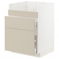 Доставка из Польши METOD / MAXIMERA szafka pod zlew HAVSEN/3fr/2szu, bialy/Havstorp bezowy, 60x60 cm ИКЕА-99426527, ЕВРОИКЕА Калининград