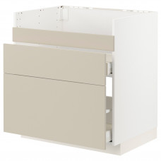 Доставка из Польши METOD / MAXIMERA szafka pod zlew HAVSEN/3fr/2szu, bialy/Havstorp bezowy, 80x60 cm ИКЕА-39426530, ЕВРОИКЕА Калининград