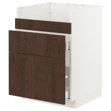 Доставка из Польши METOD / MAXIMERA szafka pod zlew HAVSEN/3fr/2szu, bialy/Sinarp brazowy, 60x60 cm ИКЕА-69404466, ЕВРОИКЕА Калининград