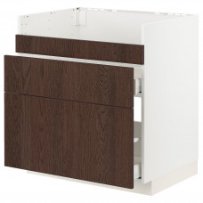Доставка из Польши METOD / MAXIMERA szafka pod zlew HAVSEN/3fr/2szu, bialy/Sinarp brazowy, 80x60 cm ИКЕА-49404472, ЕВРОИКЕА Калининград