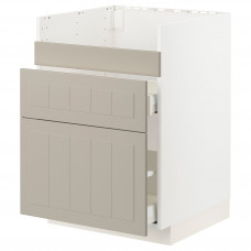 Доставка из Польши METOD / MAXIMERA szafka pod zlew HAVSEN/3fr/2szu, bialy/Stensund bezowy, 60x60 cm ИКЕА-69408030, ЕВРОИКЕА Калининград
