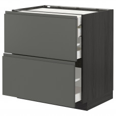 Доставка из Польши METOD / MAXIMERA sz stj 2fr/2n/sr/w szu, czarny/Voxtorp ciemnoszary, 80x60 cm ИКЕА-49310124, ЕВРОИКЕА Калининград