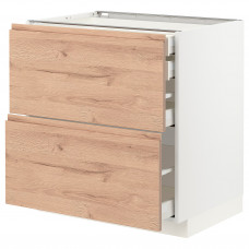 Доставка из Польши METOD / MAXIMERA Sz stj 2fr/2n/d/w, белый/Voxtorp имит. дуб, 80x60 cm ИКЕА-29402860, ЕВРОИКЕА Калининград
