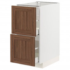 Доставка из Польши METOD / MAXIMERA Sz stj 2fr/2s, белый Enkoping/коричневый орех, 40x60 cm ИКЕА-79475038, ЕВРОИКЕА Калининград