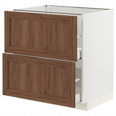 Доставка из Польши METOD / MAXIMERA Sz stj 2fr/2s, белый Enkoping/коричневый орех, 80x60 cm ИКЕА-39475040, ЕВРОИКЕА Калининград