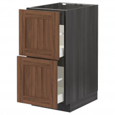 Доставка из Польши METOD / MAXIMERA Sz stj 2fr/2s, черный Enkoping/коричневый орех, 40x60 cm ИКЕА-79476325, ЕВРОИКЕА Калининград