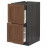 Доставка из Польши METOD / MAXIMERA Sz stj 2fr/2s, черный Enkoping/коричневый орех, 40x60 cm ИКЕА-79476325, ЕВРОИКЕА Калининград