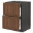 Доставка из Польши METOD / MAXIMERA Sz stj 2fr/2s, черный Enkoping/коричневый орех, 60x60 cm ИКЕА-59476326, ЕВРОИКЕА Калининград