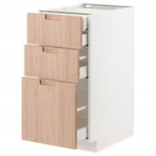 Доставка из Польши METOD / MAXIMERA sz stj 3fr/2n/sr/w szu, bialy/Frojered jasny bambus, 40x60 cm ИКЕА-29330217, ЕВРОИКЕА Калининград