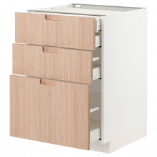Доставка из Польши METOD / MAXIMERA sz stj 3fr/2n/sr/w szu, bialy/Frojered jasny bambus, 60x60 cm ИКЕА-69330220, ЕВРОИКЕА Калининград
