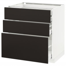Доставка из Польши METOD / MAXIMERA Sz stj 3фр/2н/ср/нед, bialy/Kungsbacka antracyt, 80x60 cm ИКЕА-69211905, ЕВРОИКЕА Калининград