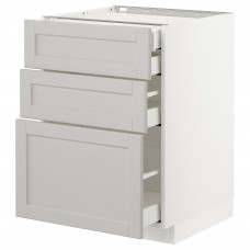 Доставка из Польши METOD / MAXIMERA sz stj 3fr/2n/sr/w szu, bialy/Lerhyttan jasnoszary, 60x60 cm ИКЕА-79274313, ЕВРОИКЕА Калининград