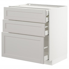 Доставка из Польши METOD / MAXIMERA sz stj 3fr/2n/sr/w szu, bialy/Lerhyttan jasnoszary, 80x60 cm ИКЕА-29274315, ЕВРОИКЕА Калининград