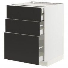 Доставка из Польши METOD / MAXIMERA sz stj 3fr/2n/sr/w szu, bialy/Nickebo matowy antracyt, 60x60 cm ИКЕА-69497601, ЕВРОИКЕА Калининград