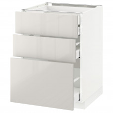 Доставка из Польши METOD / MAXIMERA sz stj 3fr/2n/sr/w szu, bialy/Ringhult jasnoszary, 60x60 cm ИКЕА-99141732, ЕВРОИКЕА Калининград