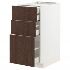 Доставка из Польши METOD / MAXIMERA sz stj 3fr/2n/sr/w szu, bialy/Sinarp brazowy, 40x60 cm ИКЕА-99404059, ЕВРОИКЕА Калининград