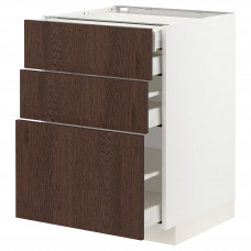 Доставка из Польши METOD / MAXIMERA sz stj 3fr/2n/sr/w szu, bialy/Sinarp brazowy, 60x60 cm ИКЕА-39404062, ЕВРОИКЕА Калининград