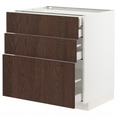 Доставка из Польши METOD / MAXIMERA sz stj 3fr/2n/sr/w szu, bialy/Sinarp brazowy, 80x60 cm ИКЕА-69404065, ЕВРОИКЕА Калининград