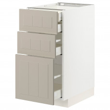 Доставка из Польши METOD / MAXIMERA sz stj 3fr/2n/sr/w szu, bialy/Stensund bezowy, 40x60 cm ИКЕА-49408050, ЕВРОИКЕА Калининград