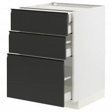 Доставка из Польши METOD / MAXIMERA sz stj 3fr/2n/sr/w szu, bialy/Upplov matowy antracyt, 60x60 cm ИКЕА-49493557, ЕВРОИКЕА Калининград