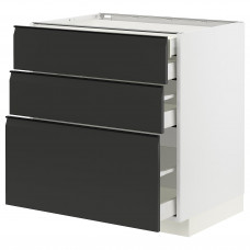 Доставка из Польши METOD / MAXIMERA sz stj 3fr/2n/sr/w szu, bialy/Upplov matowy antracyt, 80x60 cm ИКЕА-39492799, ЕВРОИКЕА Калининград
