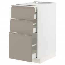 Доставка из Польши METOD / MAXIMERA sz stj 3fr/2n/sr/w szu, bialy/Upplov matowy ciemnobezowy, 40x60 cm ИКЕА-59491925, ЕВРОИКЕА Калининград