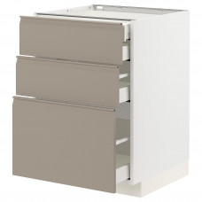 Доставка из Польши METOD / MAXIMERA sz stj 3fr/2n/sr/w szu, bialy/Upplov matowy ciemnobezowy, 60x60 cm ИКЕА-49491577, ЕВРОИКЕА Калининград