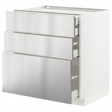 Доставка из Польши METOD / MAXIMERA sz stj 3fr/2n/sr/w szu, bialy/Varsta stal nierdz, 80x60 cm ИКЕА-69329839, ЕВРОИКЕА Калининград