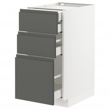 Доставка из Польши METOD / MAXIMERA sz stj 3fr/2n/sr/w szu, bialy/Voxtorp ciemnoszary, 40x60 cm ИКЕА-39304034, ЕВРОИКЕА Калининград