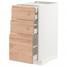 Доставка из Польши METOD / MAXIMERA sz stj 3fr/2n/sr/w szu, bialy/Voxtorp imit. debu, 40x60 cm ИКЕА-19402728, ЕВРОИКЕА Калининград