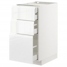 Доставка из Польши METOD / MAXIMERA sz stj 3fr/2n/sr/w szu, bialy/Voxtorp polysk/biel, 40x60 cm ИКЕА-69254283, ЕВРОИКЕА Калининград