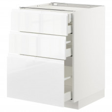 Доставка из Польши METOD / MAXIMERA sz stj 3fr/2n/sr/w szu, bialy/Voxtorp polysk/biel, 60x60 cm ИКЕА-19254285, ЕВРОИКЕА Калининград