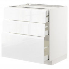 Доставка из Польши METOD / MAXIMERA sz stj 3fr/2n/sr/w szu, bialy/Voxtorp polysk/biel, 80x60 cm ИКЕА-79254287, ЕВРОИКЕА Калининград