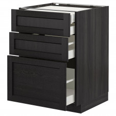 Доставка из Польши METOD / MAXIMERA sz stj 3fr/2n/sr/w szu, czarny/Lerhyttan bejcowane na czarno, 60x60 cm ИКЕА-29260177, ЕВРОИКЕА Калининград