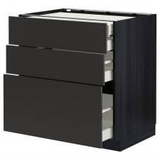 Доставка из Польши METOD / MAXIMERA sz stj 3fr/2n/sr/w szu, czarny/Nickebo matowy antracyt, 80x60 cm ИКЕА-99498326, ЕВРОИКЕА Калининград