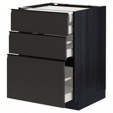 Доставка из Польши METOD / MAXIMERA sz stj 3fr/2n/sr/w szu, czarny/Upplov matowy antracyt, 60x60 cm ИКЕА-29495595, ЕВРОИКЕА Калининград