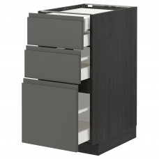 Доставка из Польши METOD / MAXIMERA sz stj 3fr/2n/sr/w szu, czarny/Voxtorp ciemnoszary, 40x60 cm ИКЕА-39304072, ЕВРОИКЕА Калининград