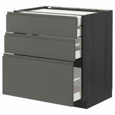 Доставка из Польши METOD / MAXIMERA sz stj 3fr/2n/sr/w szu, czarny/Voxtorp ciemnoszary, 80x60 cm ИКЕА-59309912, ЕВРОИКЕА Калининград
