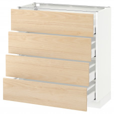 Доставка из Польши METOD / MAXIMERA sz stj 4fr/4szu, bialy/Askersund wzor jasny jesion, 80x37 cm ИКЕА-19215915, ЕВРОИКЕА Калининград