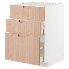 Доставка из Польши METOD / MAXIMERA sz stj zl+3fr/2szu, bialy/Frojered jasny bambus, 60x60 cm ИКЕА-09330256, ЕВРОИКЕА Калининград