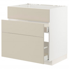 Доставка из Польши METOD / MAXIMERA sz stj zl+3fr/2szu, bialy/Havstorp bezowy, 80x60 cm ИКЕА-09426616, ЕВРОИКЕА Калининград